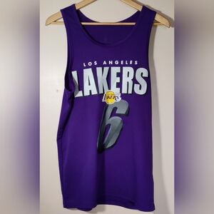 LeBron James Los Angeles Lakers #6 Mens NBA Jersey Small S Purple Gold Tank Top